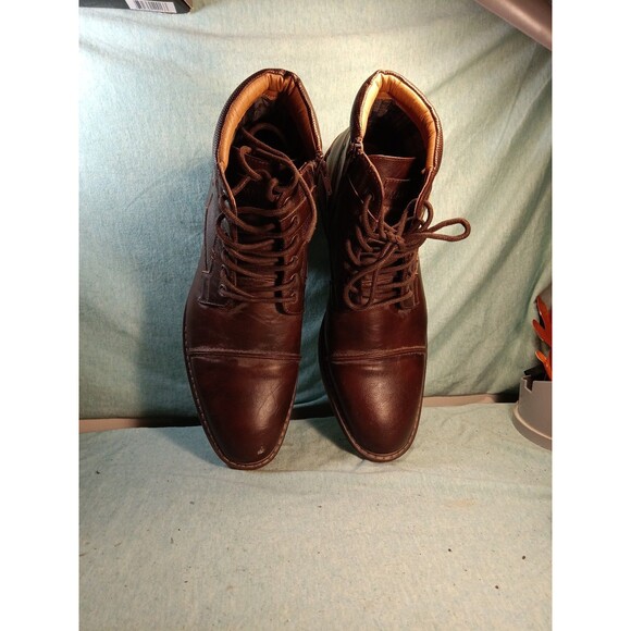 Steve Madden Dylan\'s Men\'s Lace Up Combat Boots Size 10 Dark Tan Preppy main image 6